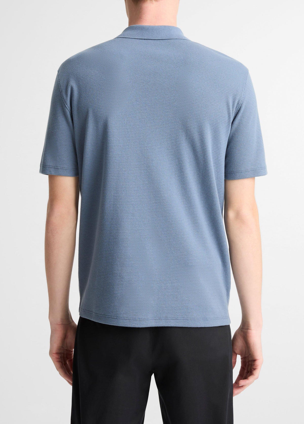 Cotton-Blend Johnny-Collar Polo Shirt - US 7177