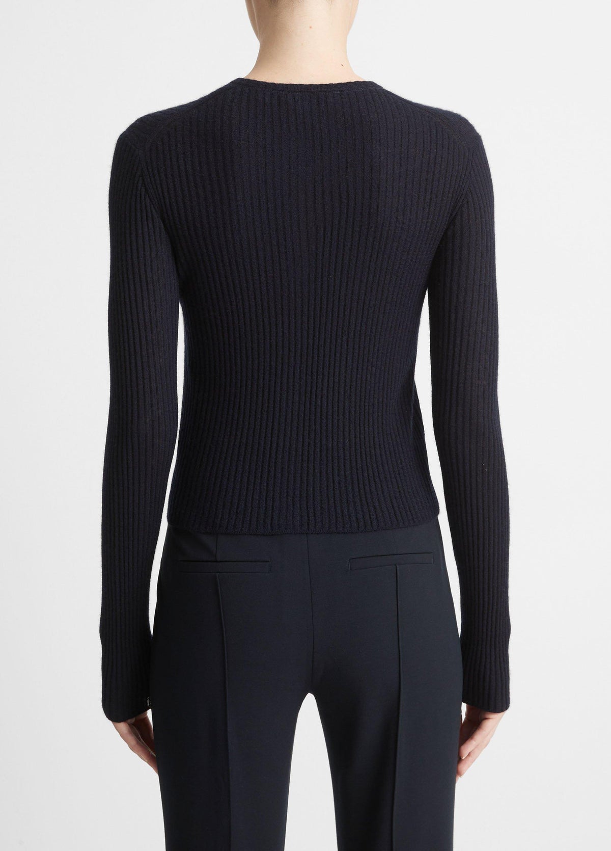 Ribbed Cashmere-Silk Cardigan - US 2781