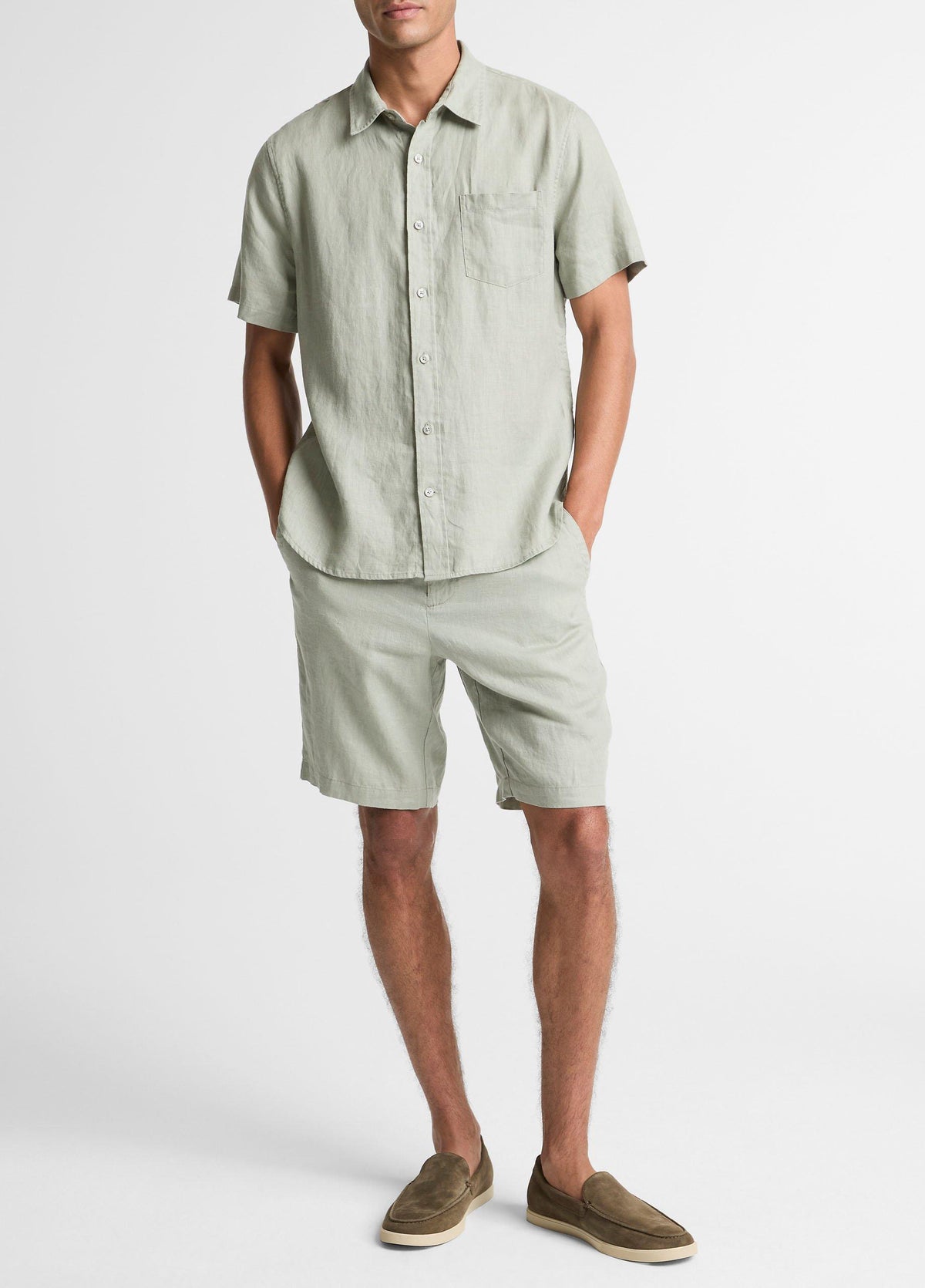 Linen Short-Sleeve Shirt - US 5797