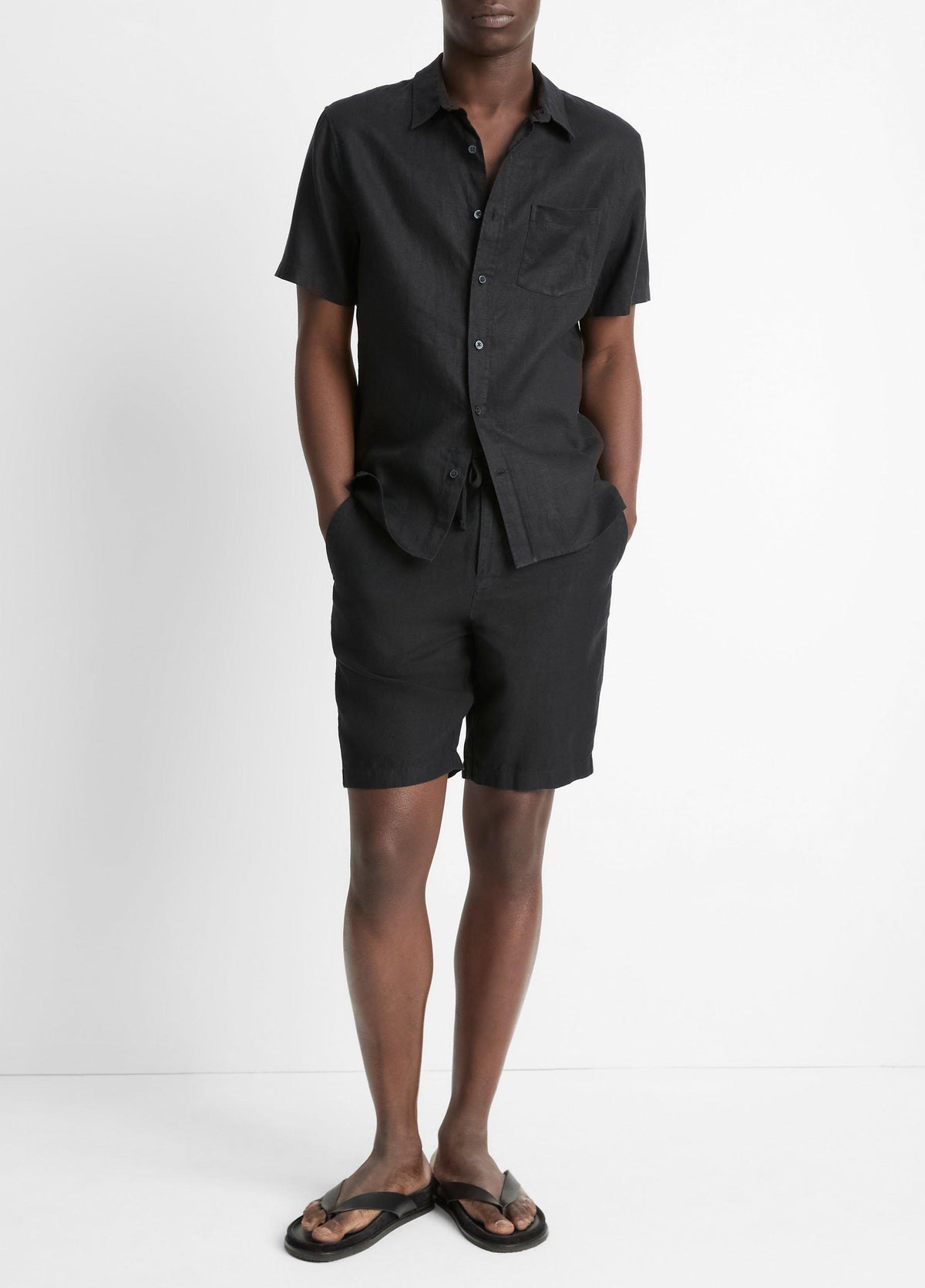 Linen Short-Sleeve Shirt - US 7952