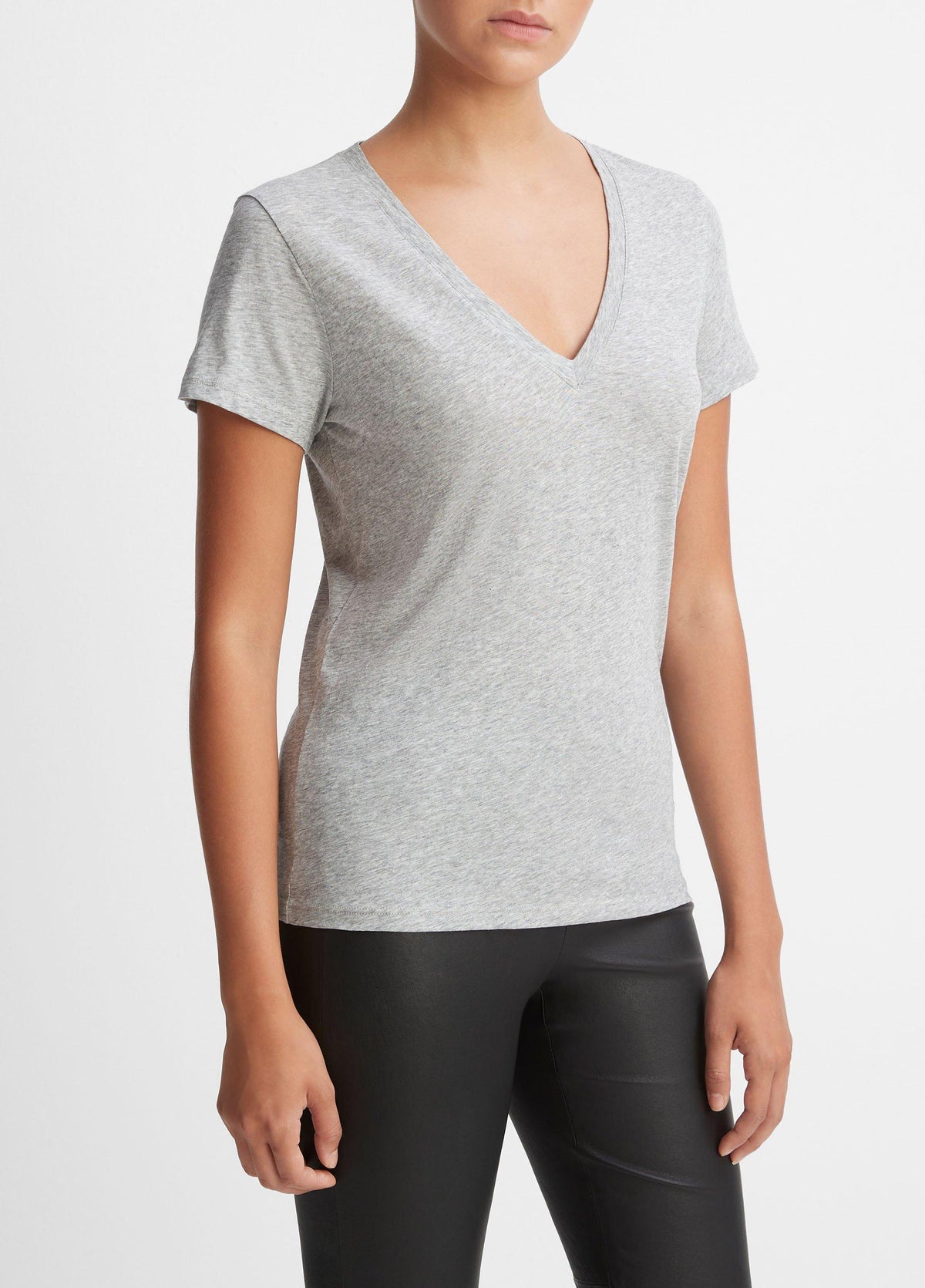 Essential Pima Cotton V-Neck T-Shirt - US 3486