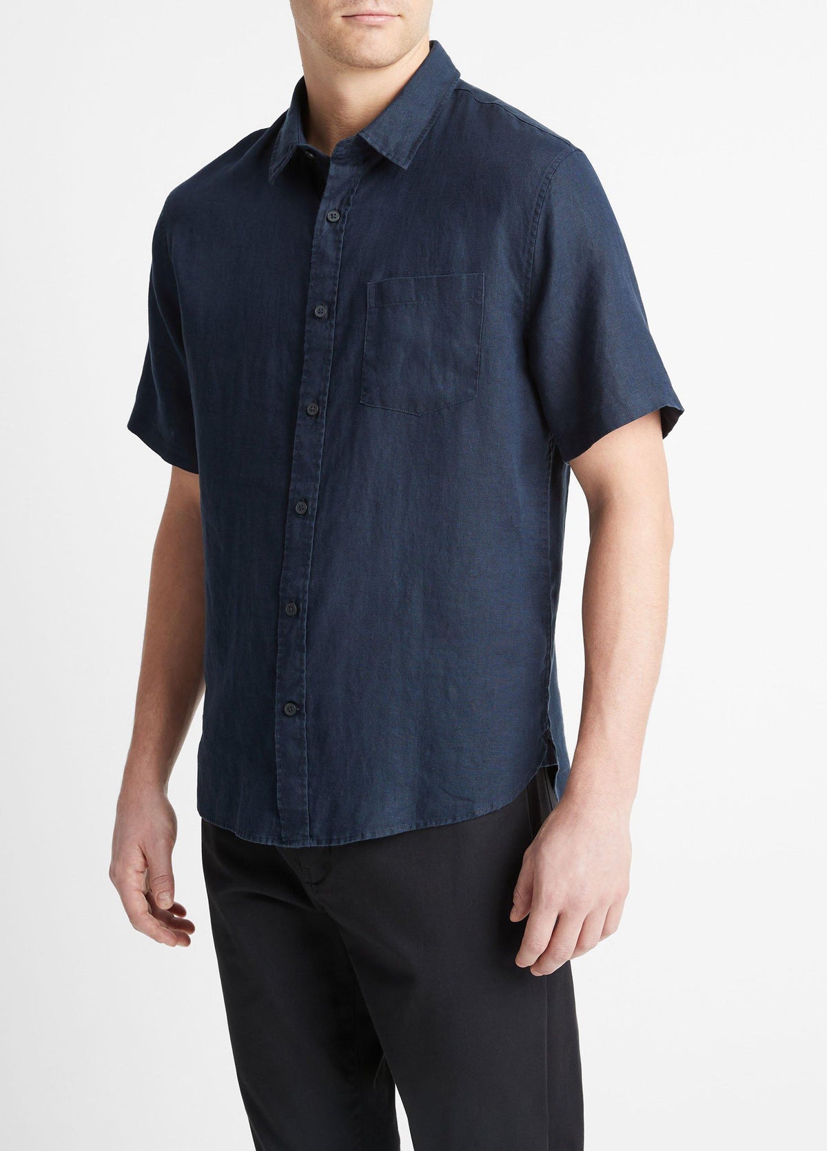 Linen Short-Sleeve Shirt - US 6195
