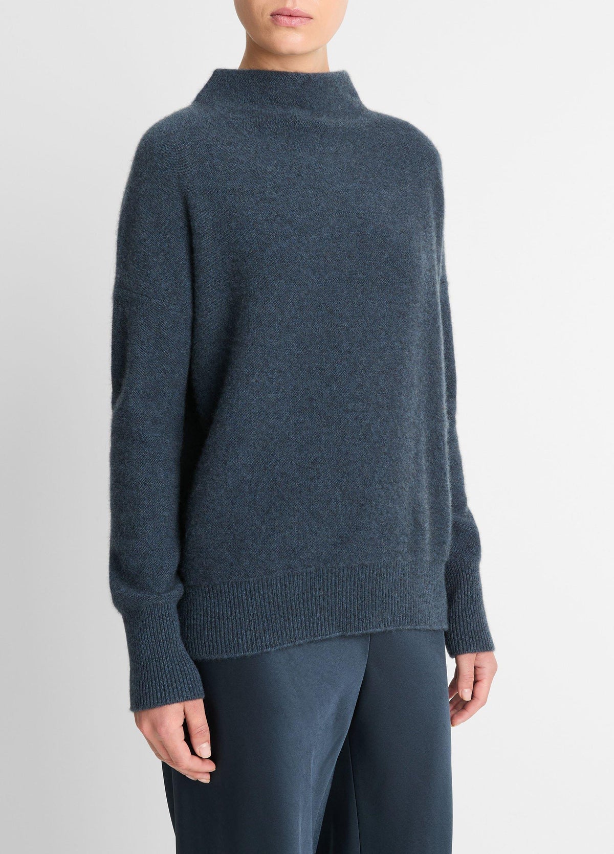 Plush Cashmere Funnel-Neck Sweater - US 2212