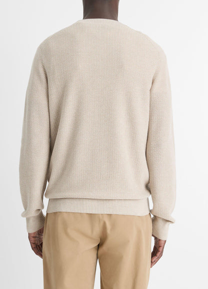 Geo-Jacquard Wool-Blend Crew Neck Sweater - US 3494