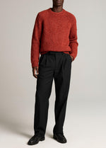 Louie Relaxed Twill Double-Pleated Trouser - US 2156