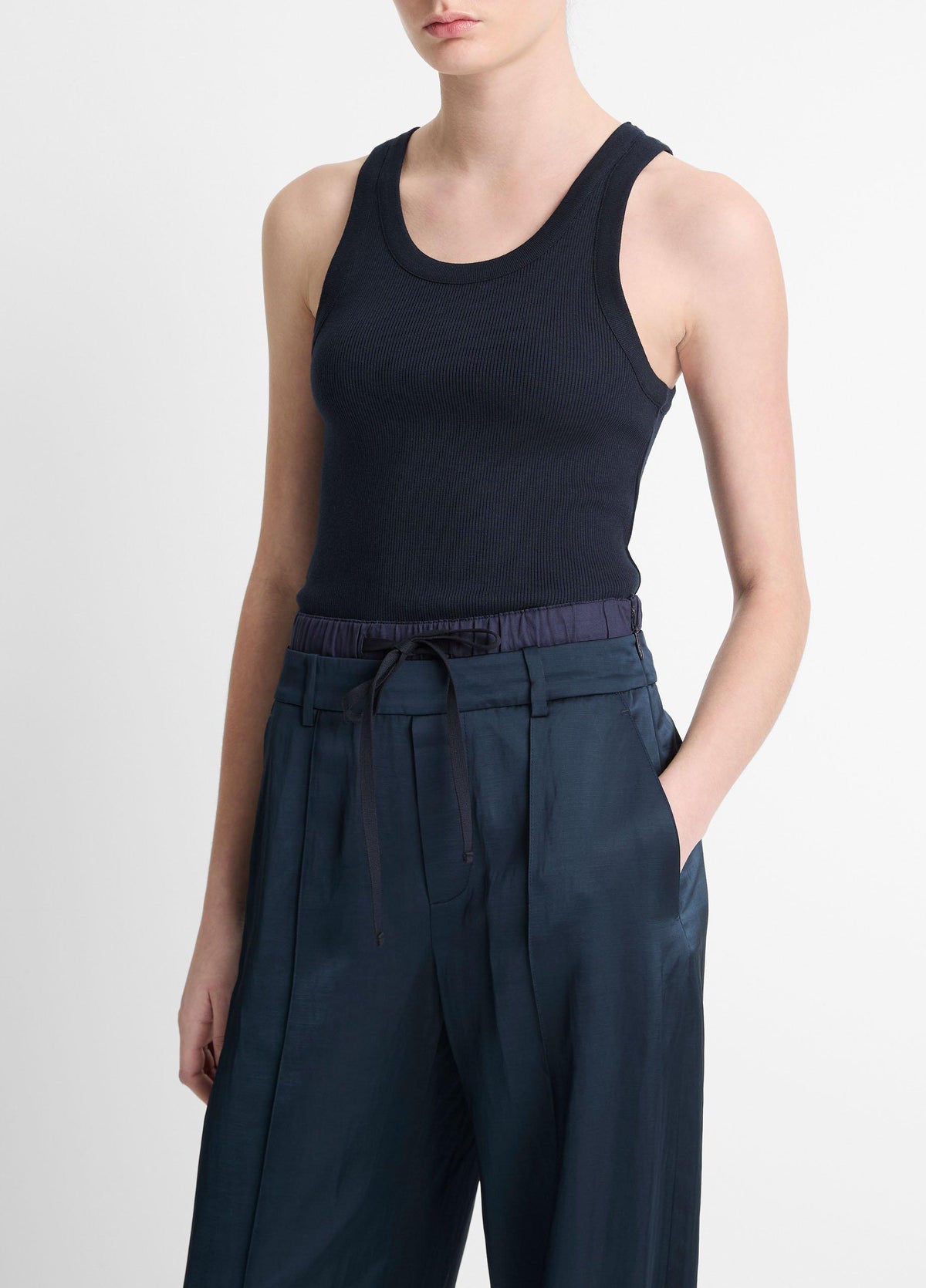 Ribbed Scoop-Neck Tank - US 3123