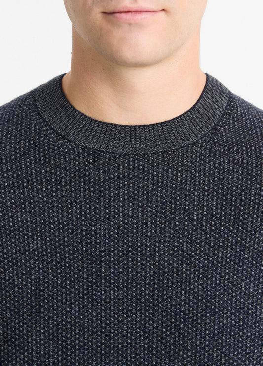 Geo-Jacquard Wool-Blend Crew Neck Sweater - US 3248