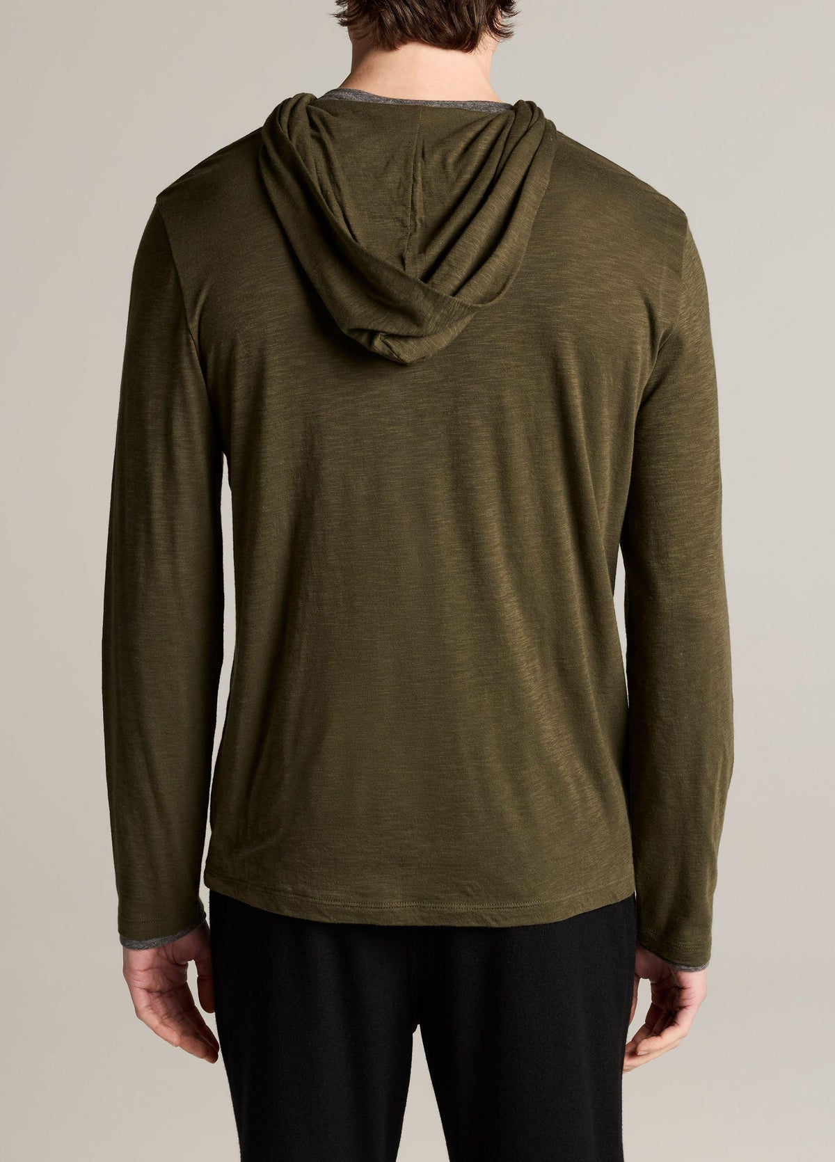 Slub Pima Cotton Double-Layer Hoodie - US 5047