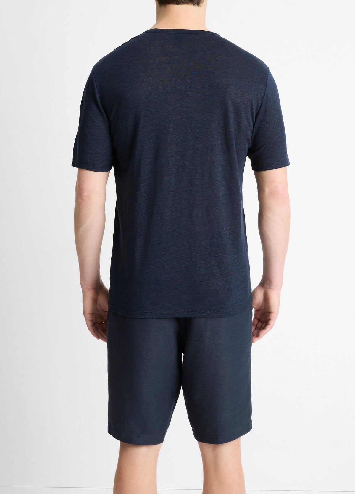Linen Crew Neck T-Shirt - US 5943