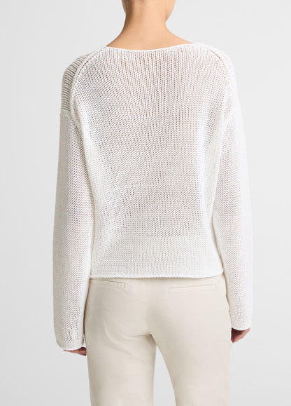 Italian Coated Cotton-Blend Sweater - US 3264