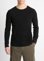 Pima Cotton-Blend Thermal Long-Sleeve Pullover - US 2841