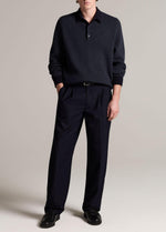 Louie Relaxed Twill Double-Pleated Trouser - US 2409