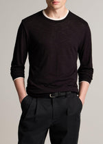 Slub Pima Cotton Double-Layer T-Shirt - US 6803