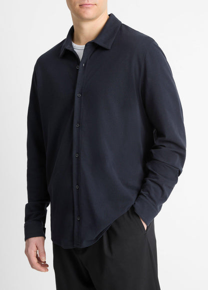 Cotton Piqué Button-Front Shirt - US 3393