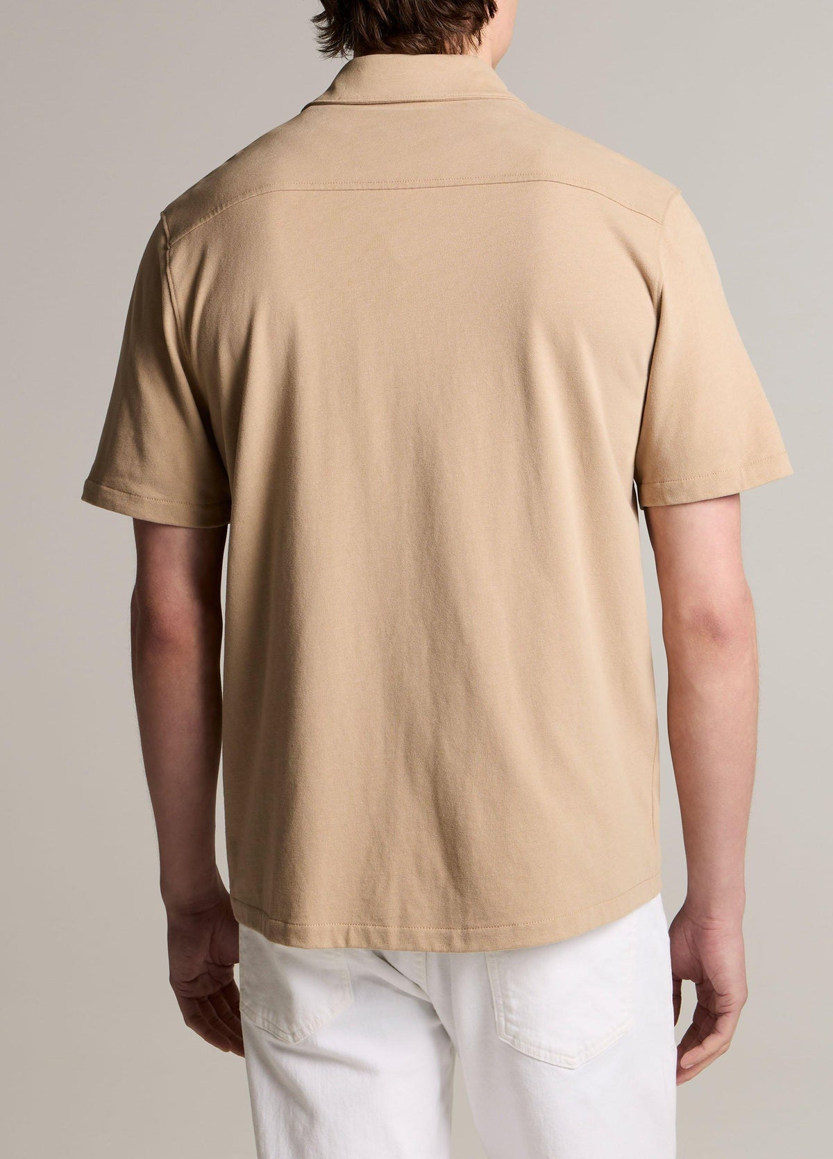 Sueded Cotton Jersey Button-Front Shirt - US 6576