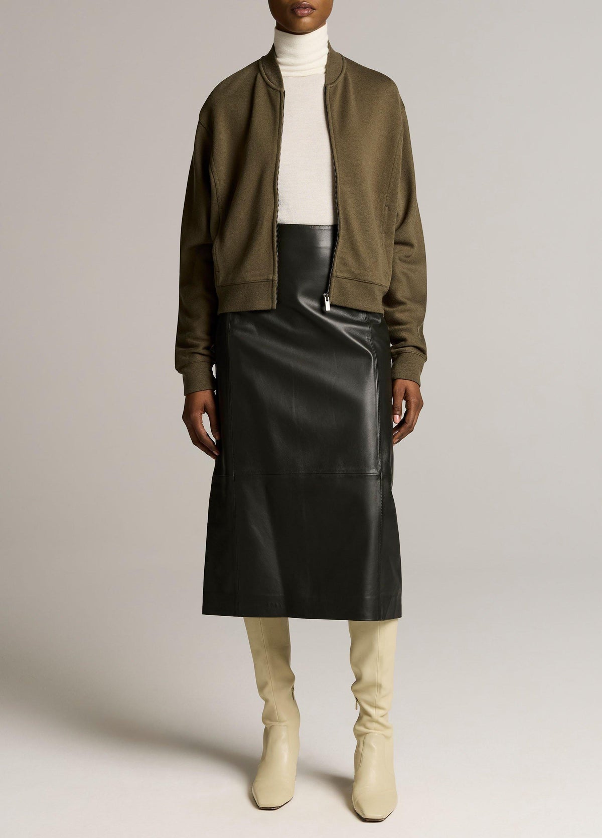 Ponte Knit Bomber Jacket - US 7985