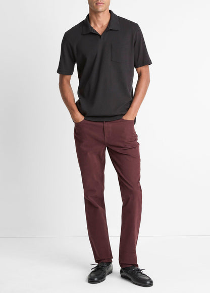 Cotton-Blend Johnny-Collar Polo Shirt - US 8568