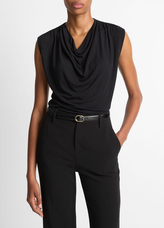 Jersey Draped Cowl-Neck Top - US 0576