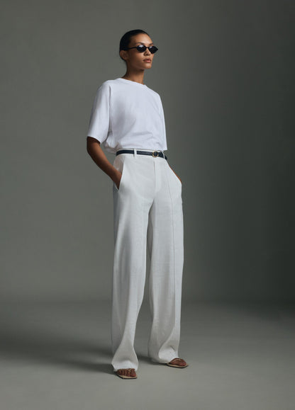 Joan High-Rise Linen-Blend Pull-On Pant - US 7352