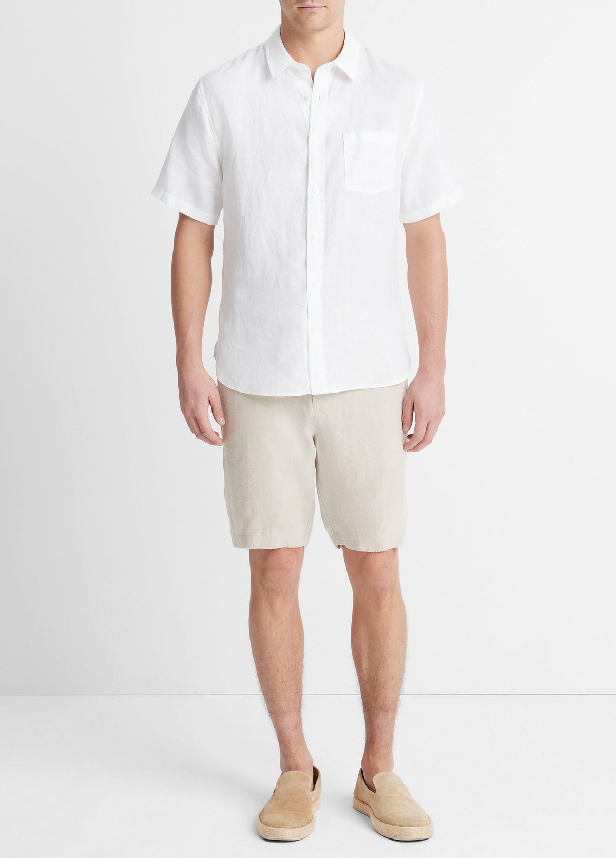 Linen Short-Sleeve Shirt - US 8917