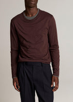 Slub Pima Cotton Double-Layer T-Shirt - US 7786