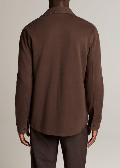 Double-Knit Cotton-Blend Piqué Shirt Jacket - US 1320