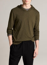 Slub Pima Cotton Double-Layer Hoodie - US 5047