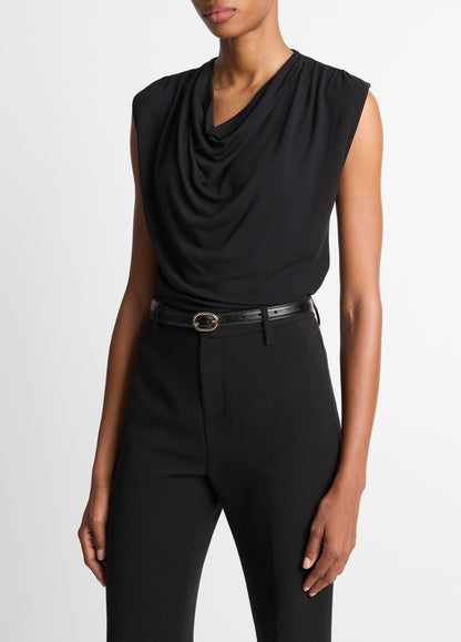 Jersey Draped Cowl-Neck Top - US 0576