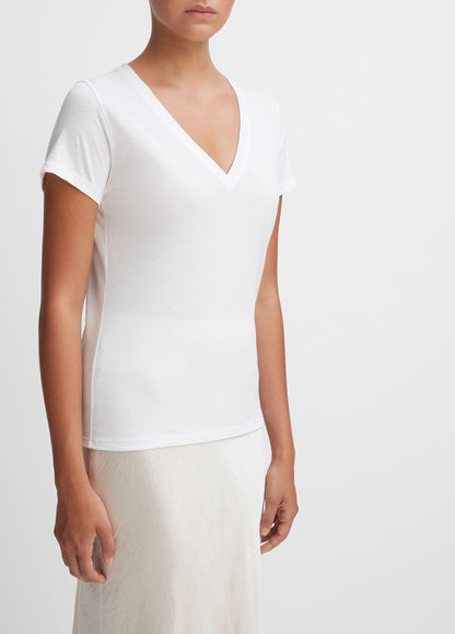Essential Pima Cotton V-Neck T-Shirt - US 6432