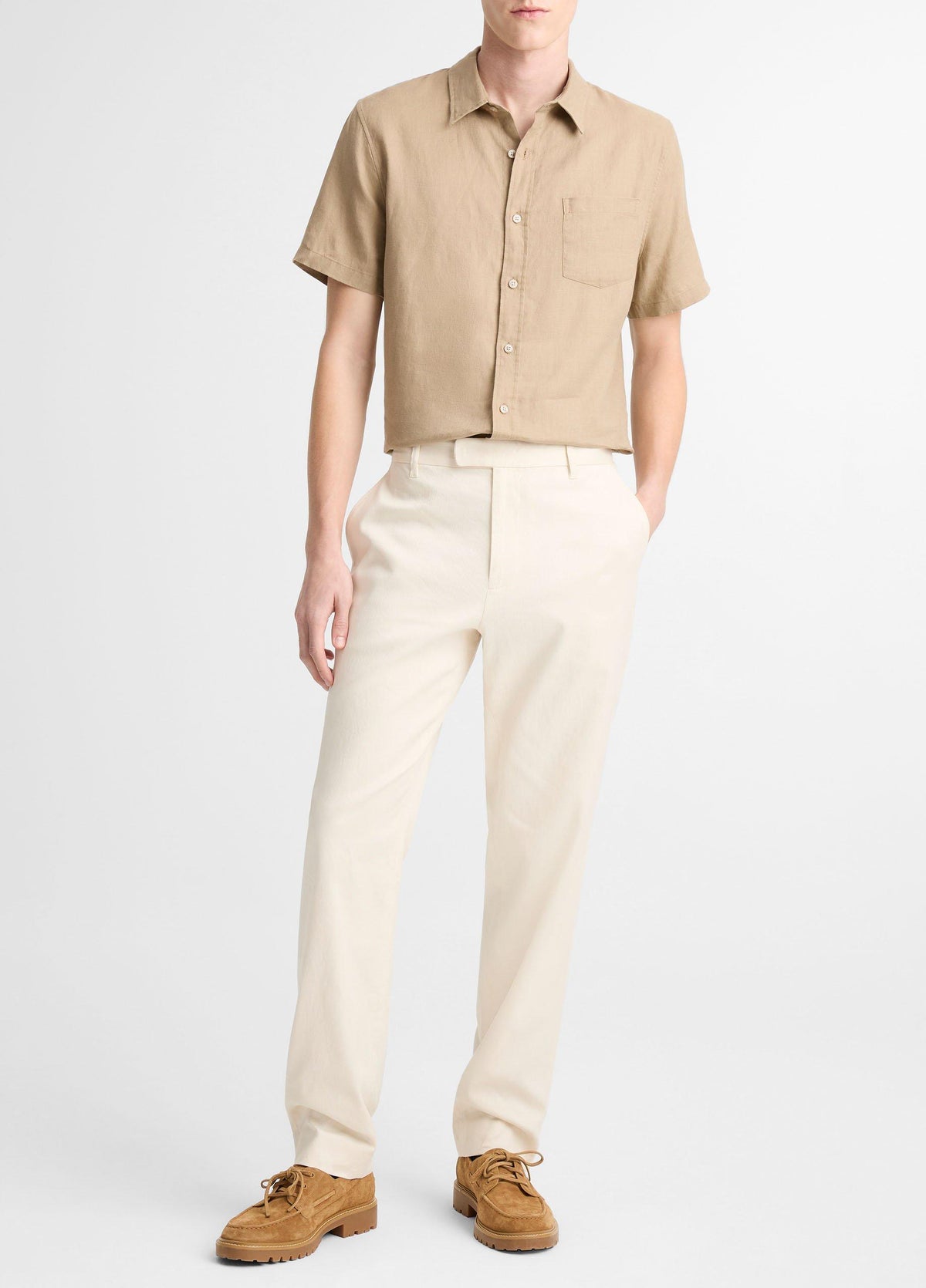 Linen Short-Sleeve Shirt - US 7761