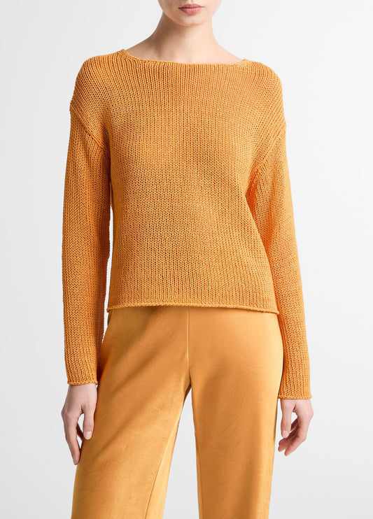 Italian Coated Cotton-Blend Sweater - US 0567