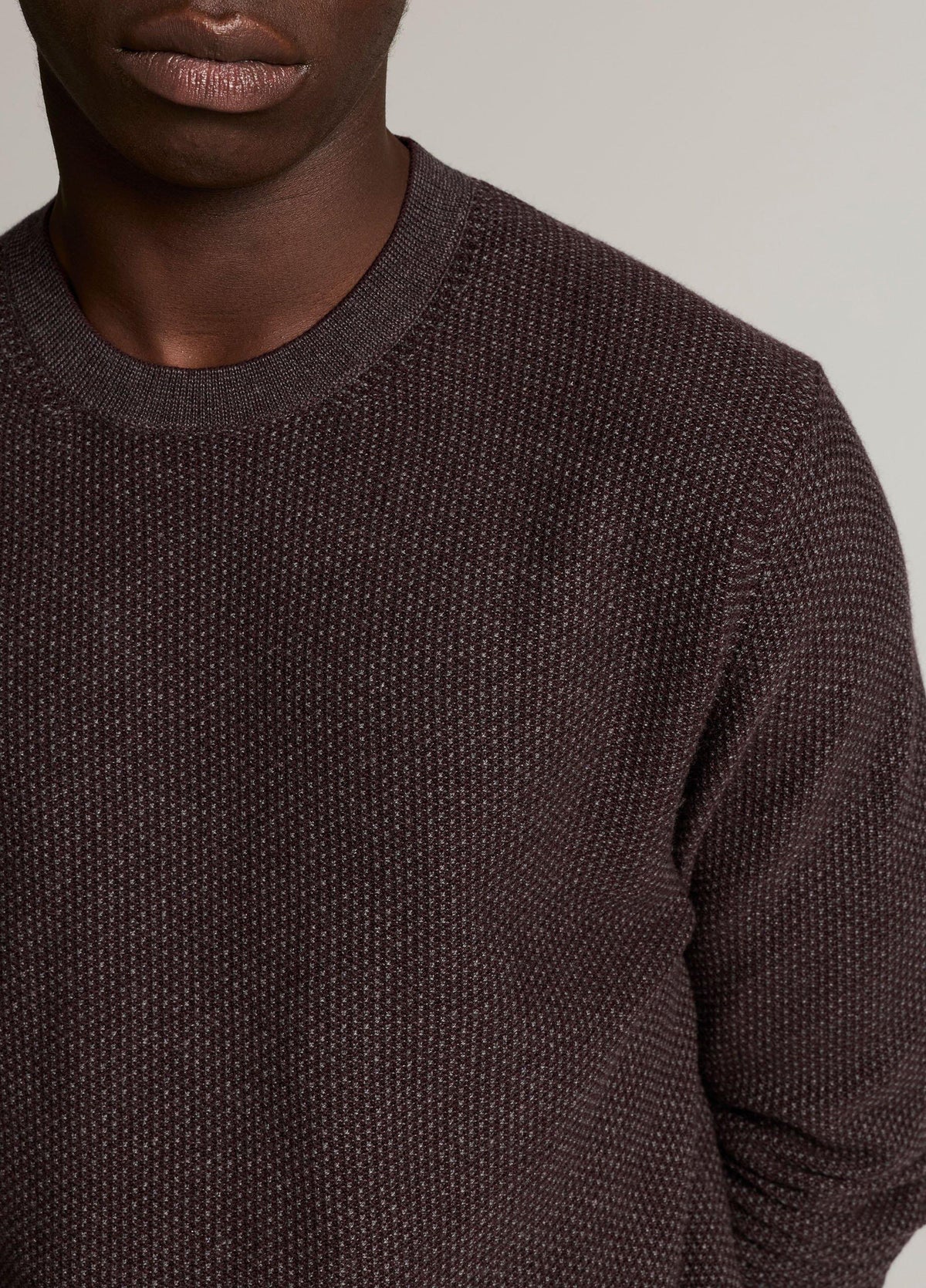 Geo-Jacquard Wool-Blend Crew Neck Sweater - US 2313