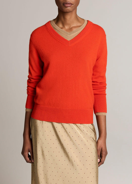 Cashmere Casual V-Neck Sweater - US 6732
