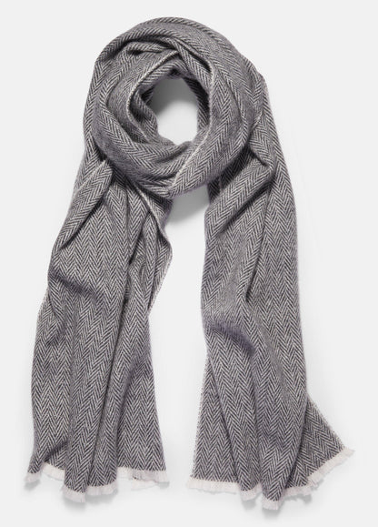 Herringbone Cashmere Scarf - US 1021