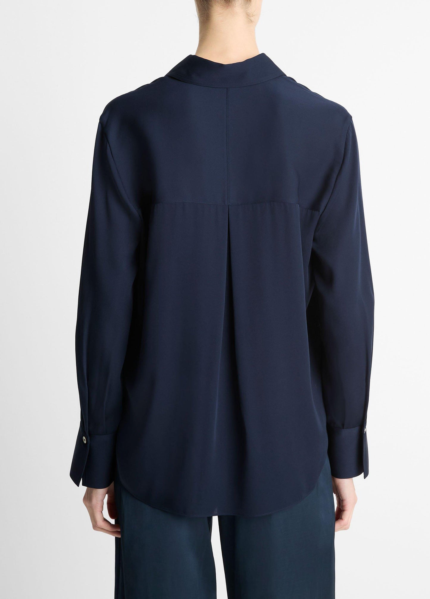 Stretch-Silk Button-Front Blouse - US 9322