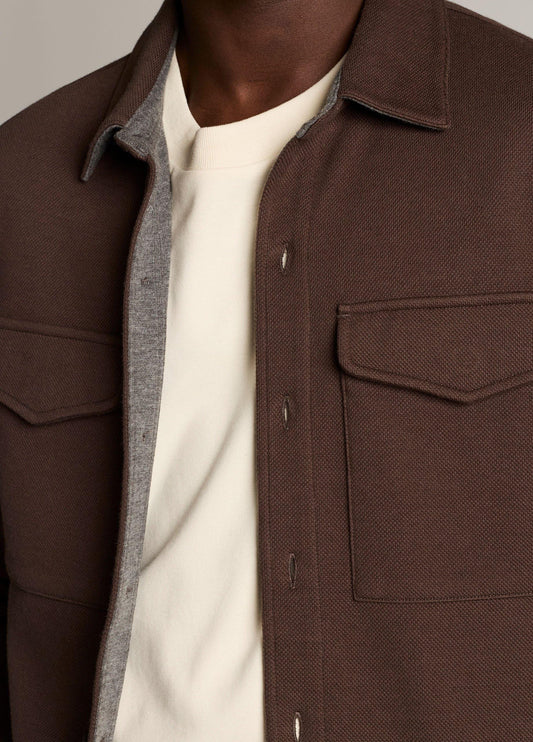 Double-Knit Cotton-Blend Piqué Shirt Jacket - US 1320