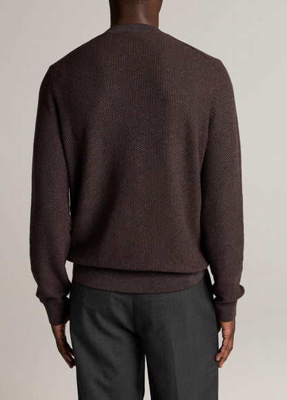 Geo-Jacquard Wool-Blend Crew Neck Sweater - US 2313