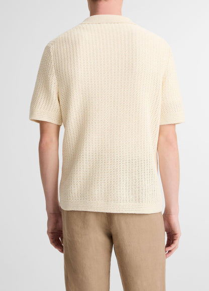 Cotton Crochet Button-Front Shirt - US 2975