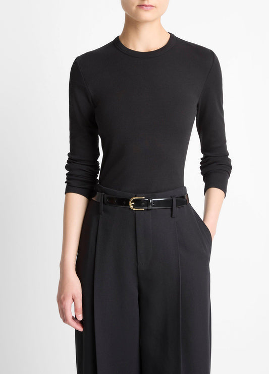 Essential Pima Cotton-Blend Long-Sleeve T-Shirt - US 7794