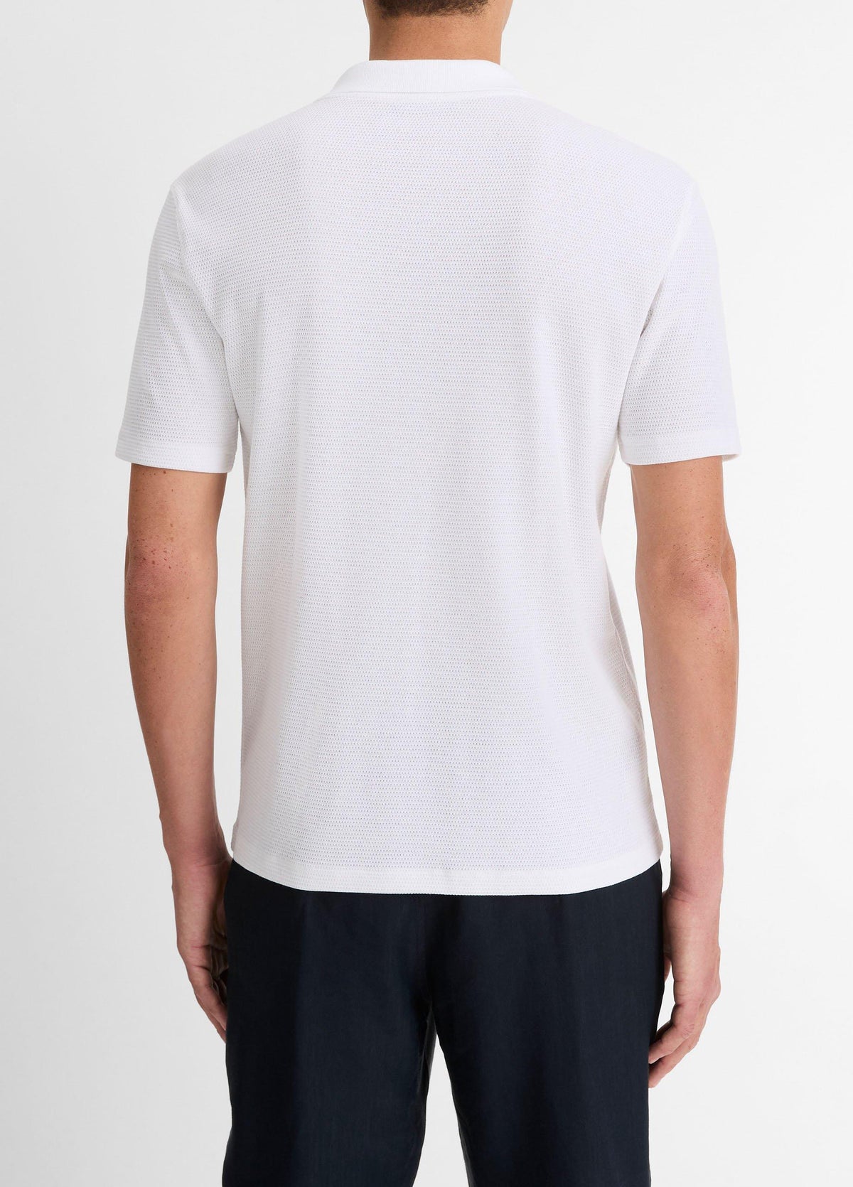 Cotton-Blend Johnny-Collar Polo Shirt - US 1218