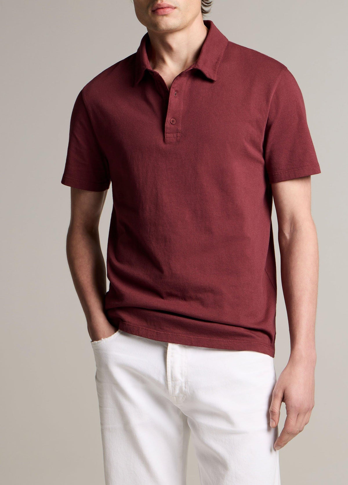 Garment Dye Cotton Polo Shirt - US 5954
