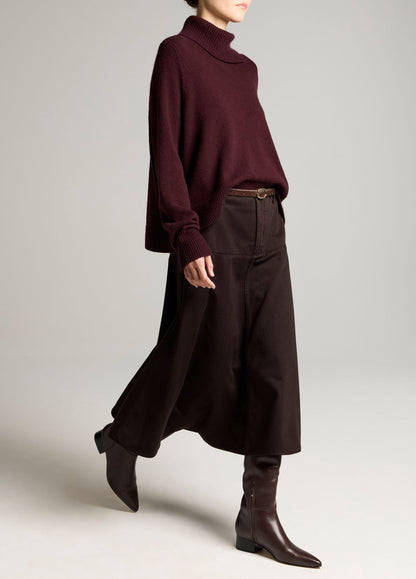 Washed Cotton Twill Full Skirt - US 6890