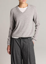 Cashmere Casual V-Neck Sweater - US 8019