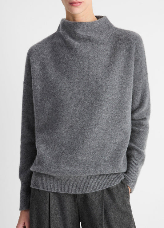 Plush Cashmere Funnel-Neck Sweater - US 4185