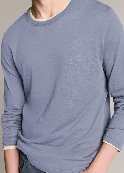 Slub Pima Cotton Double-Layer T-Shirt - US 5955