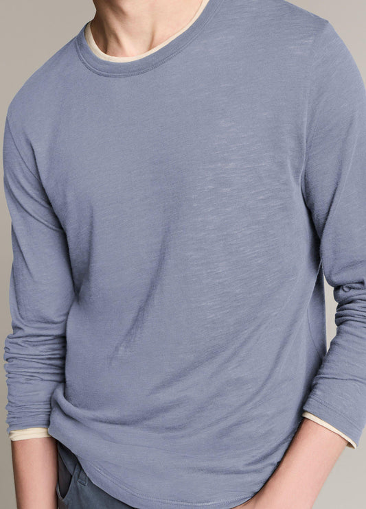 Slub Pima Cotton Double-Layer T-Shirt - US 5955