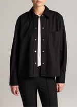 Cotton Metal-Snap Long-Sleeve Shirt - US 9437