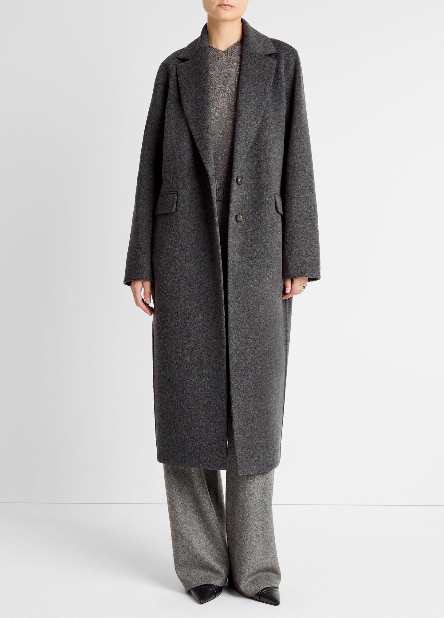 Wool-Blend Single-Breasted Coat - US 0305