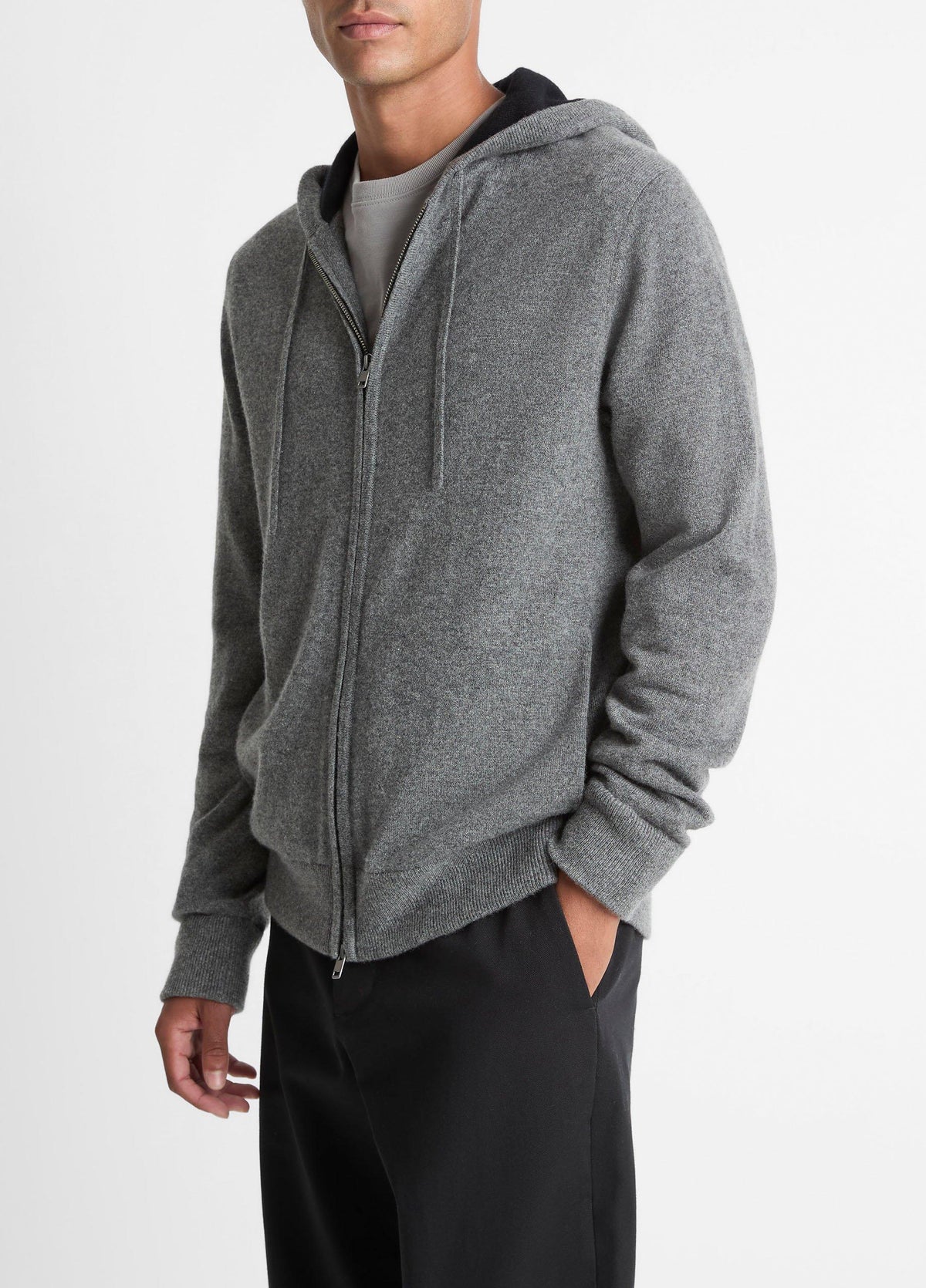 Cashmere Zip-Front Hoodie - US 8664