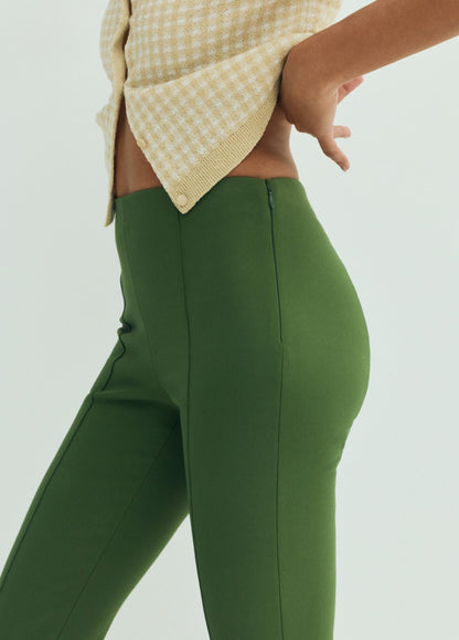 Niki Mid-Rise Pintuck Crop Flare Pant - US 5982